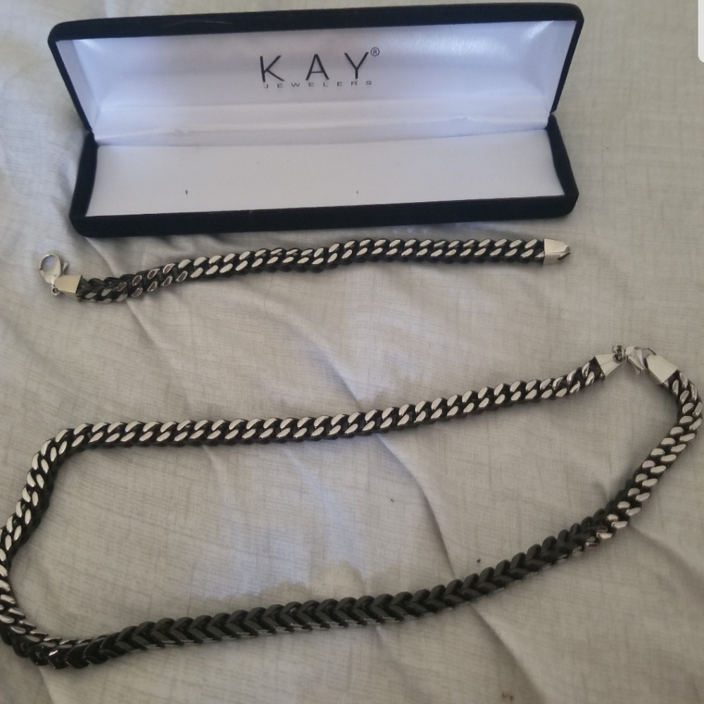 Kay's Mens chain and bracelet